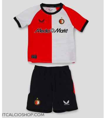 Feyenoord Prima Maglia Bambino 2024-25 Manica Corta (+ Pantaloni corti)